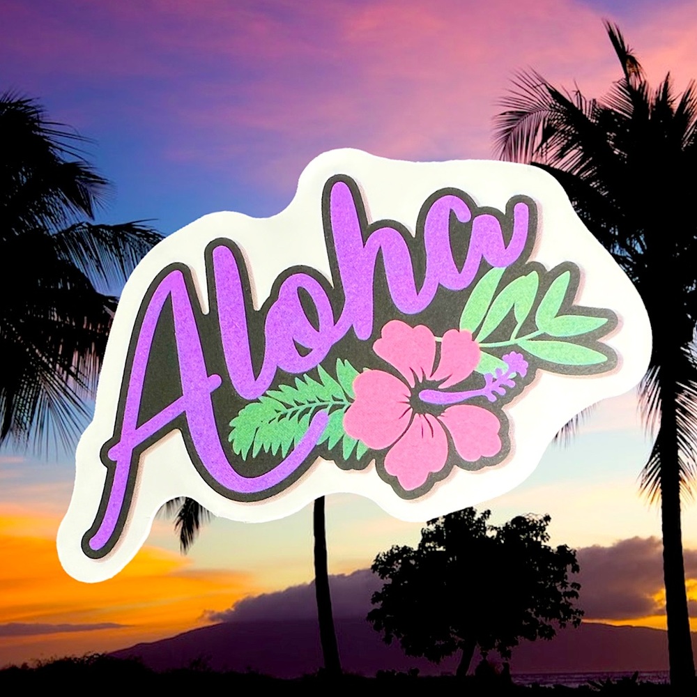 ALOHA Hawaii Aloha State Ohana Shaka Travel 808 Samoan Love Deco Single Sticker